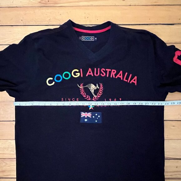 COOGI Australia Black V-Neck Embroidered T-Shirt, Size 3X - Picture 10 of 11